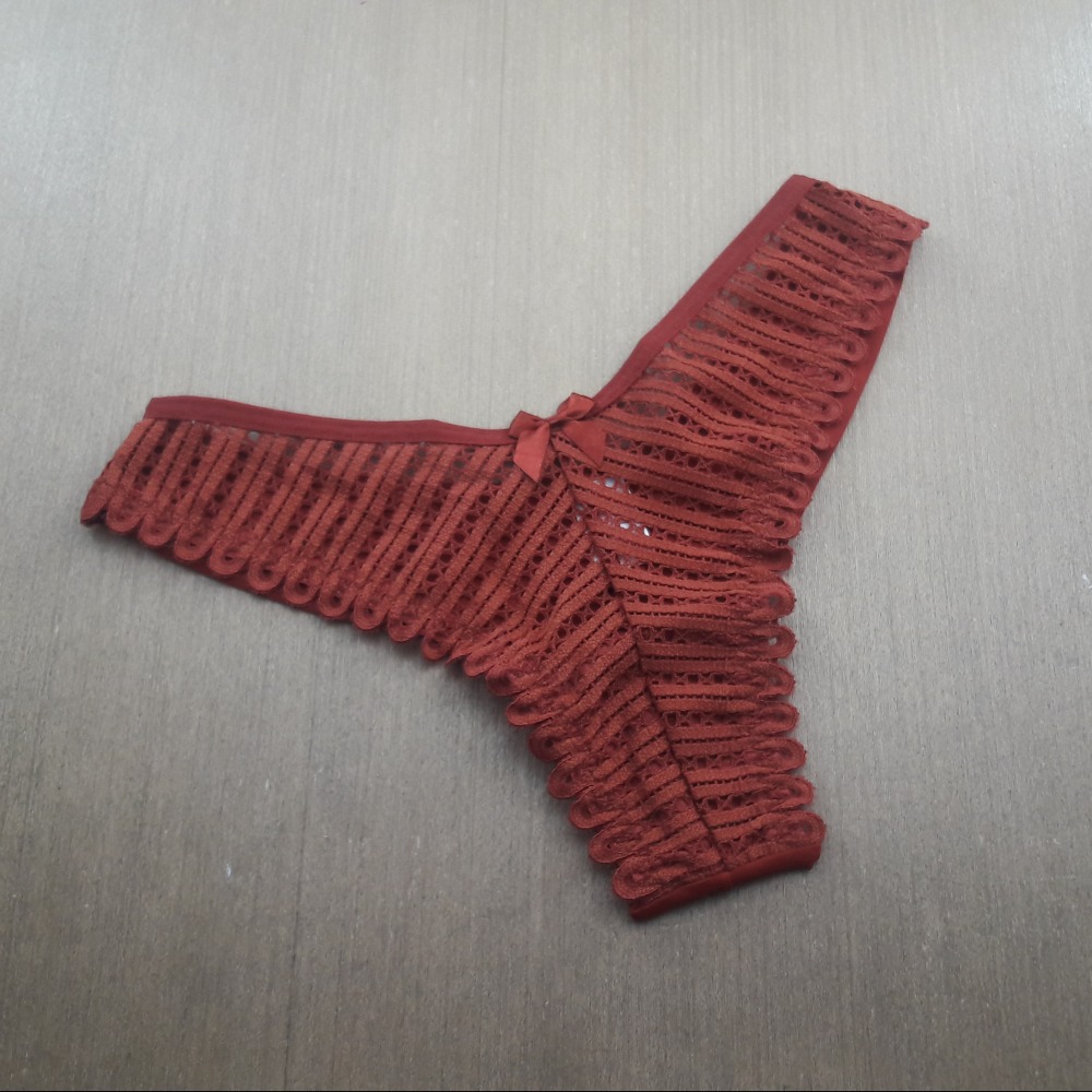 Calcinha Fio Duplo em Microfibra e Renda Terra Calcinha Fio Duplo em Microfibra e Renda Terra