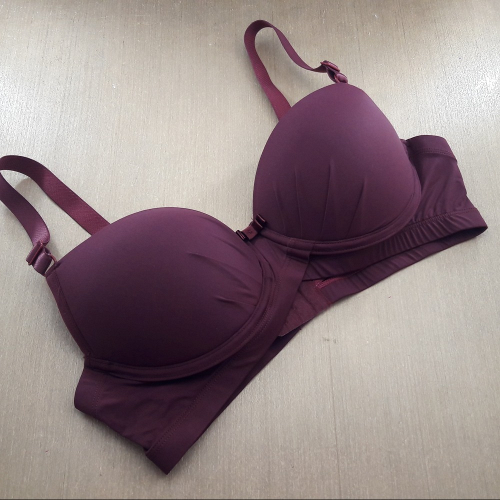 Sutiã com Bojo Plus Size Transpassado Vinho Sutiã com Bojo Plus Size Transpassado Vinho