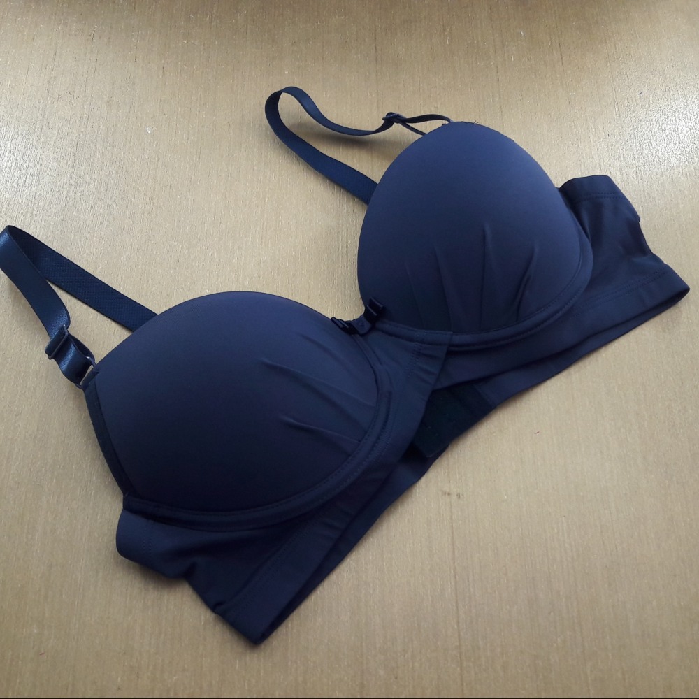 Sutiã com Bojo Plus Size Transpassado Azul Marinho Sutiã com Bojo Plus Size Transpassado Azul Marinho