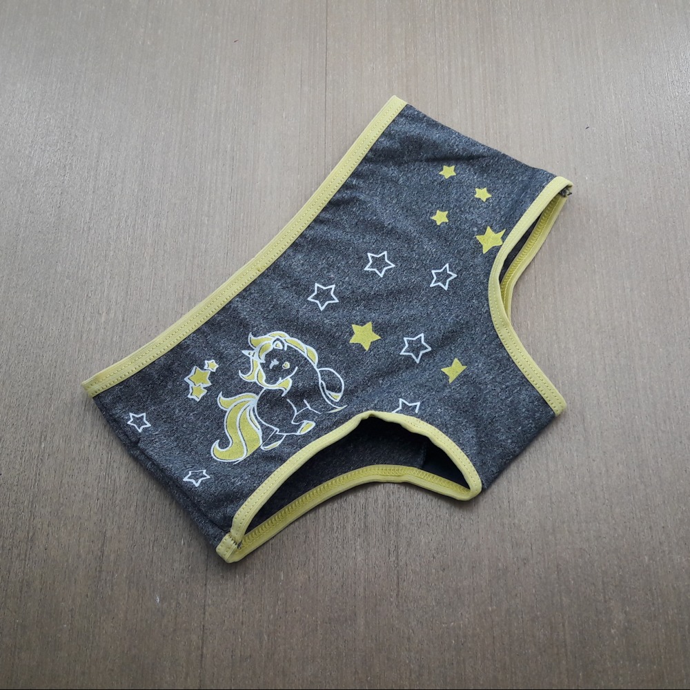 Calolinha Bia Mescla Estampa Silk Vis Amarelo/Mescla