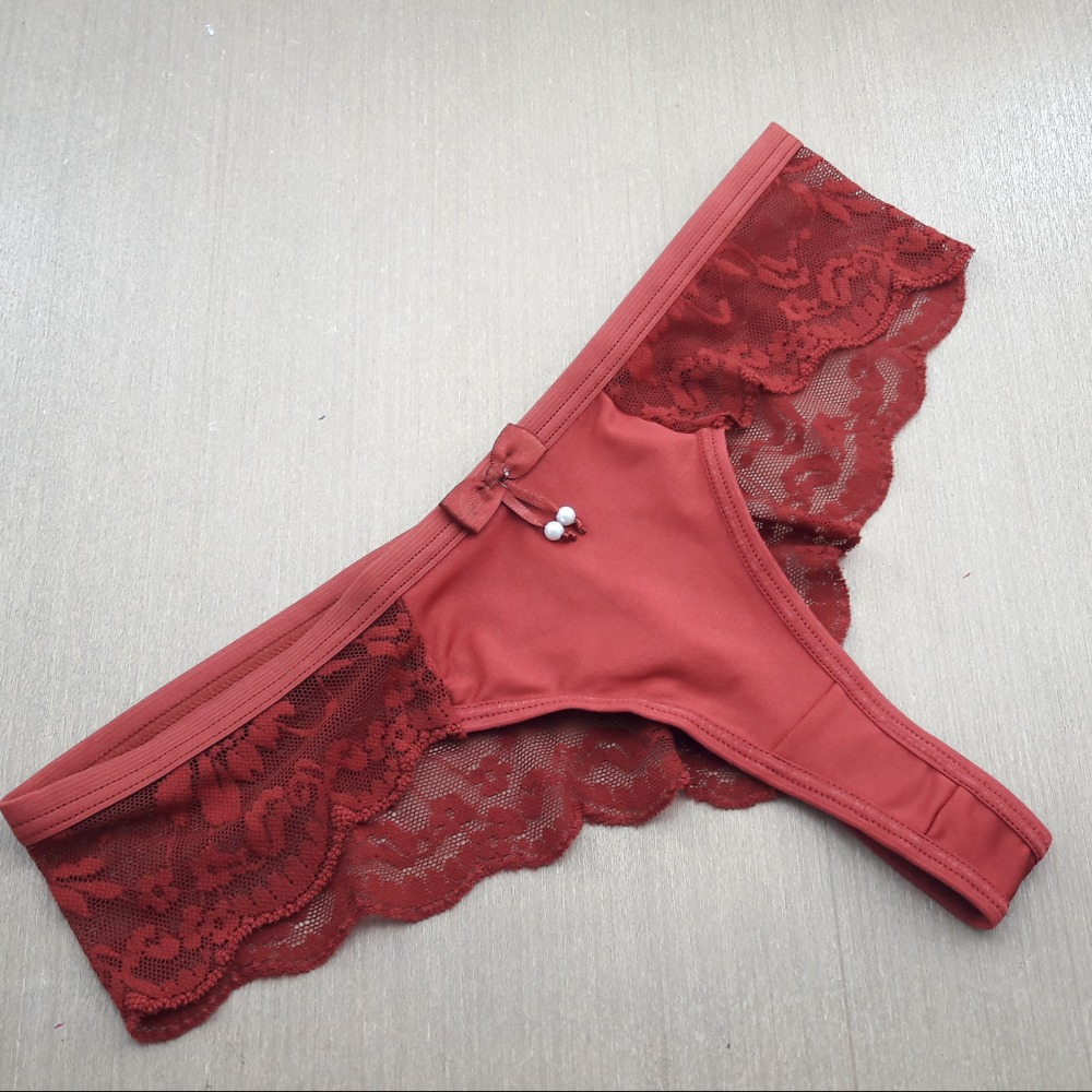 Tanga Fio Costas Rendada Terra