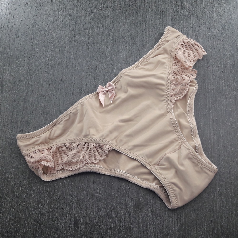 Calcinha em Microfibra e Renda Lateral Chocolate