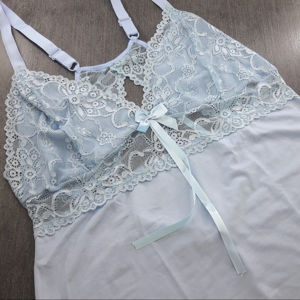 Camisola Gabriela Plus Size Azul Beb