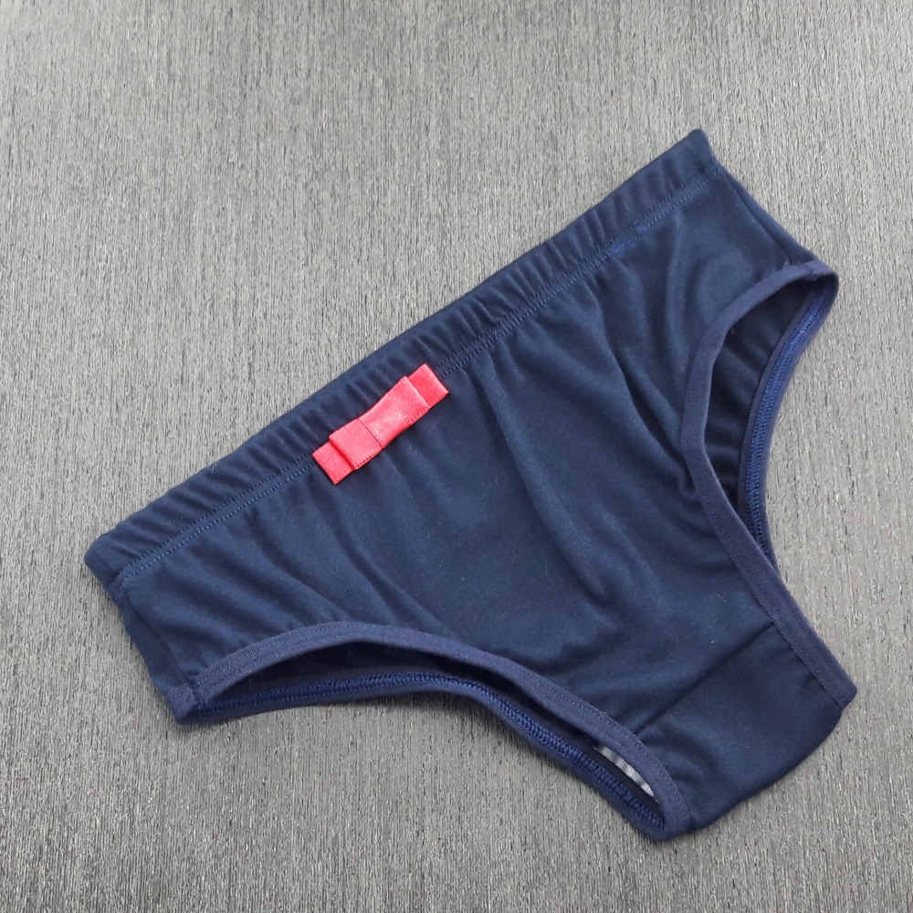 Calcinha Infantil Suede Azul Marinho