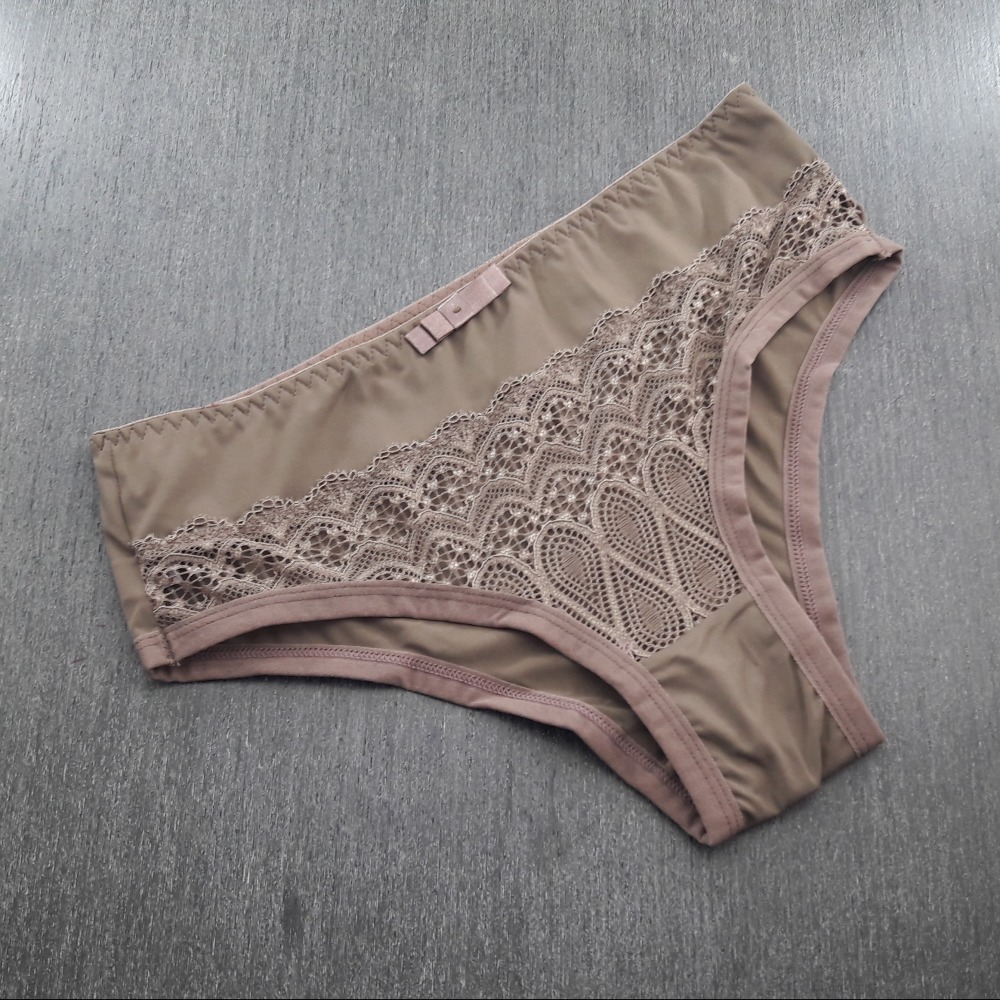 Cala Microfibra e Renda Castanho