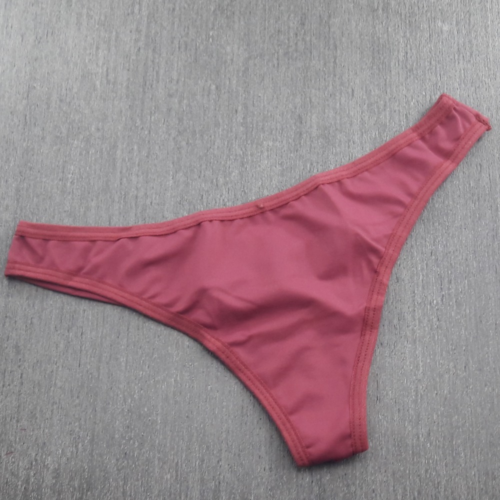 Tanga Fio Duplo em Microfibra Vinho