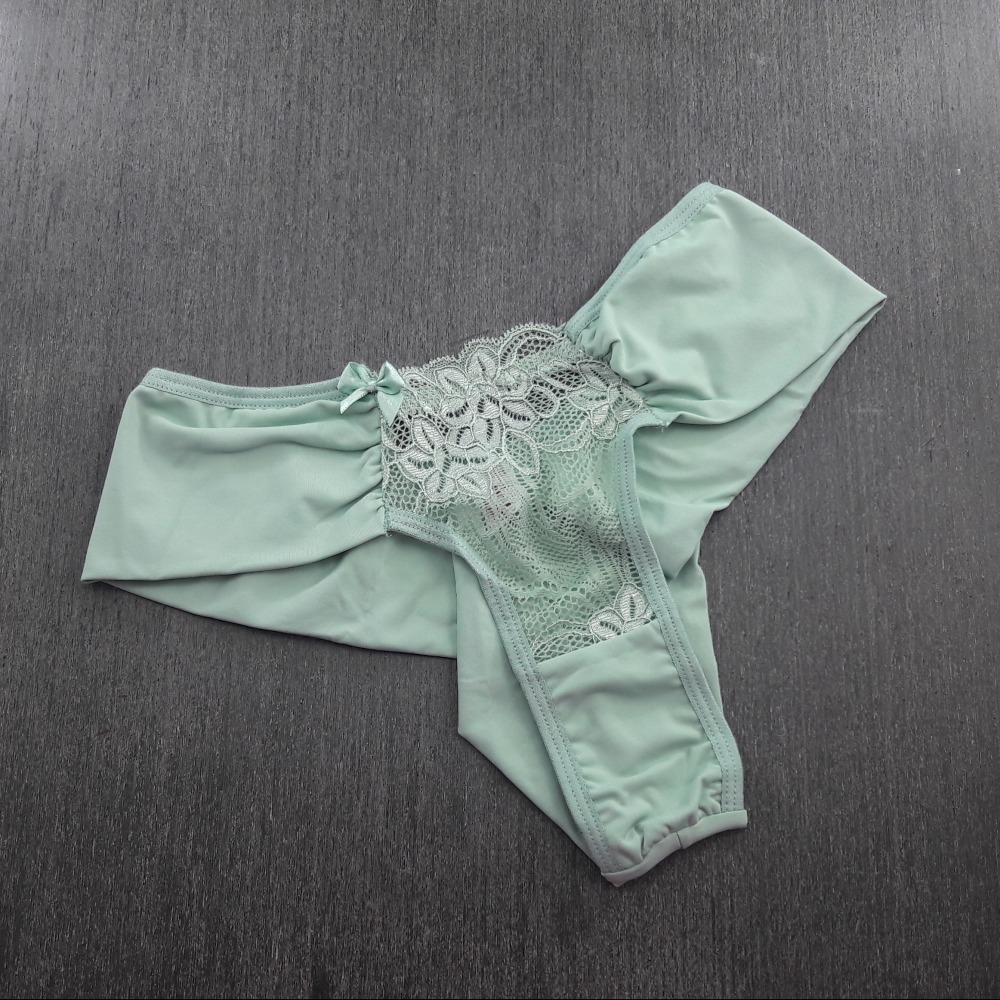 Calça Fio Duplo Frente Renda Erva Doce Calça Fio Duplo Frente Renda Erva Doce