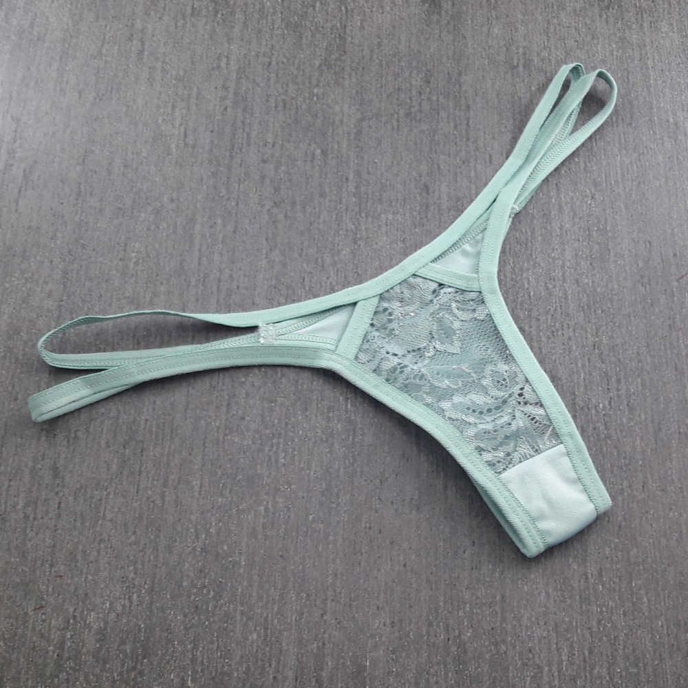 Tanga Bia com Renda Frontal Erva Doce