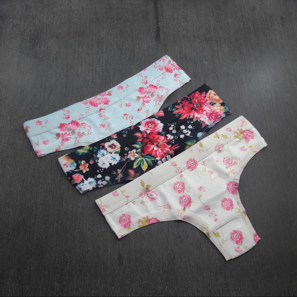 Kit Tanga Sublimada Estampada Floral