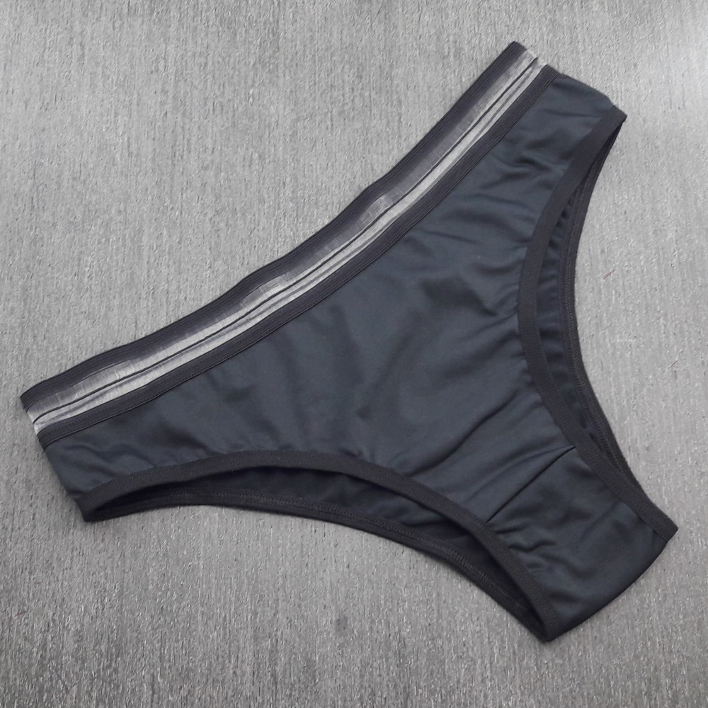 Calça Básica com Cós Transparente Preto Calça Básica com Cós Transparente Preto