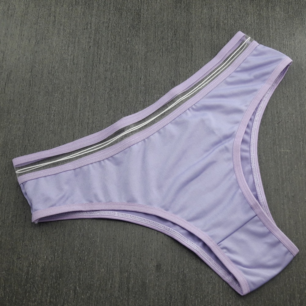 Calça Básica com Cós Transparente Lavanda Calça Básica com Cós Transparente Lavanda
