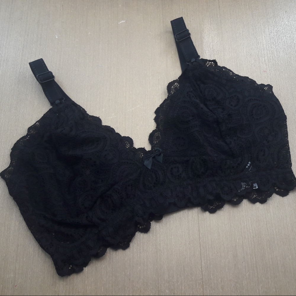 Suti Amamentao de Renda Preto