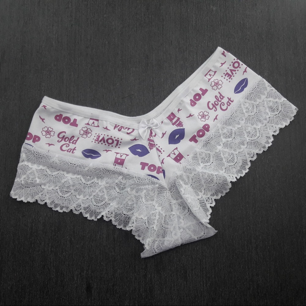 Caleon Eduarda Renda Branca/Estampas Variadas