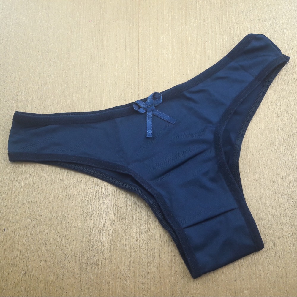 Tanga Bsica em Microfibra Azul Marinho