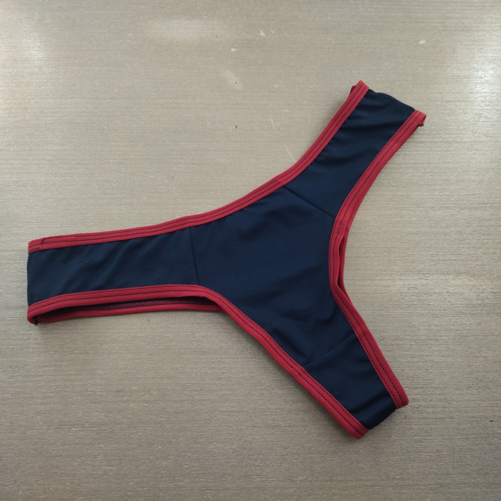 Tanga Bsica em Polister Vis Rubi/Preto