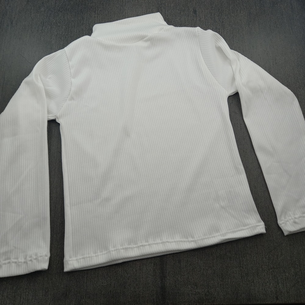 Blusa Infantil de Gola Feminina Branco