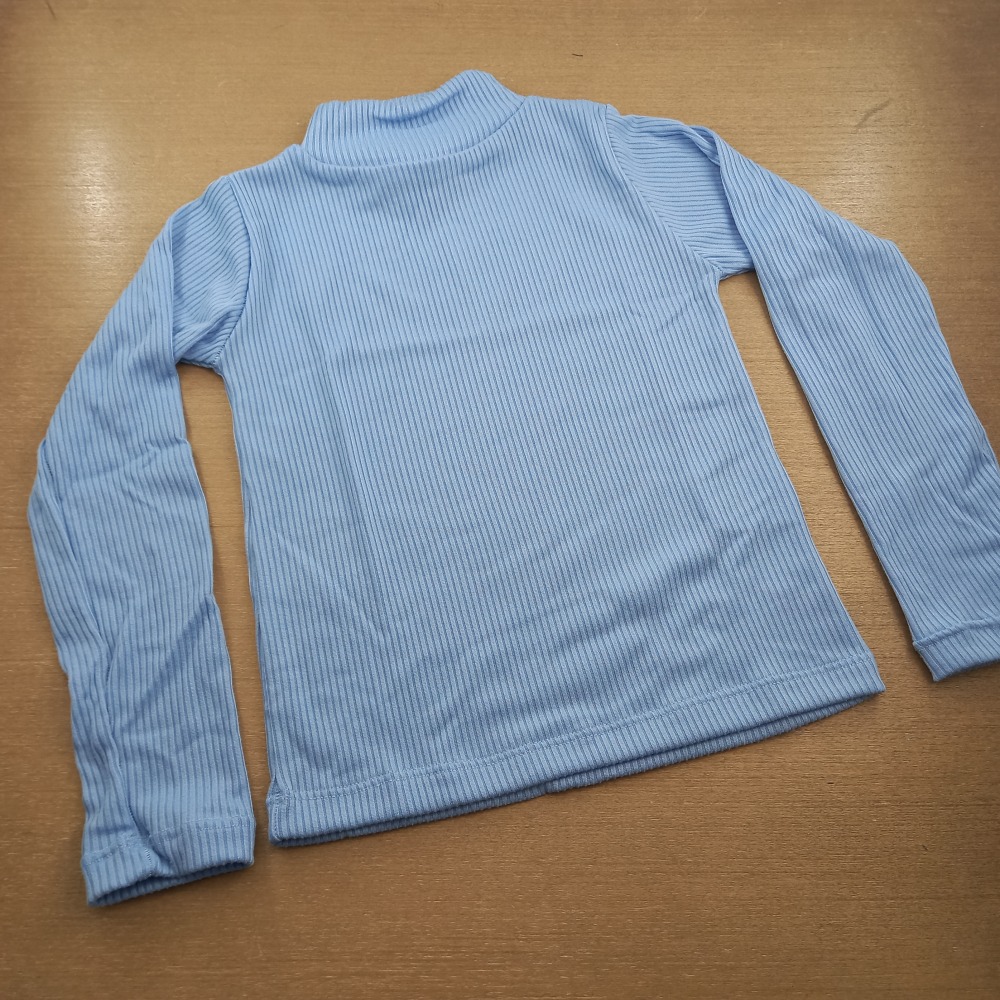 Blusa Infantil de Gola Feminina Azul Beb