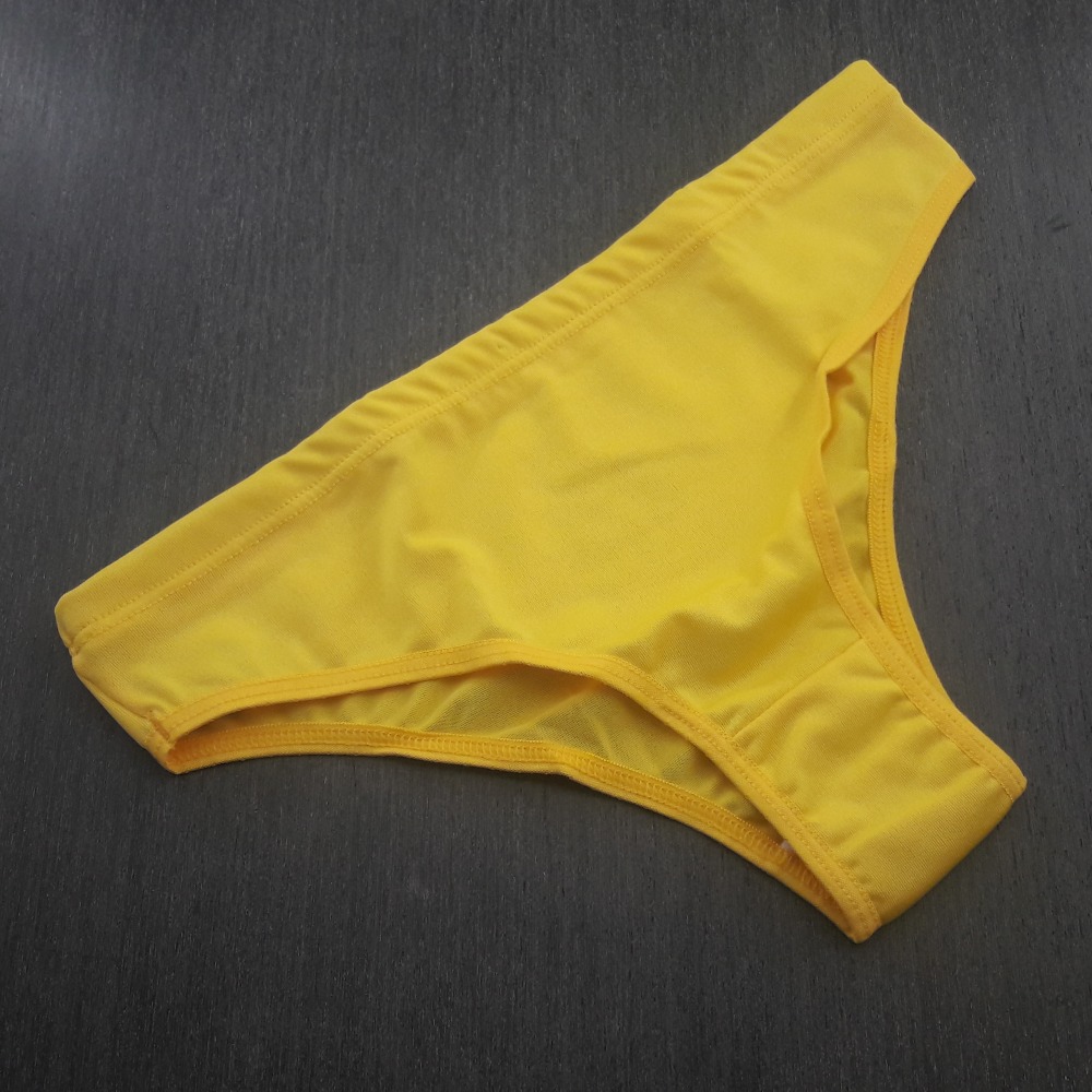 Tanga Bsica Confortvel com Elstico Embutido Amarelo