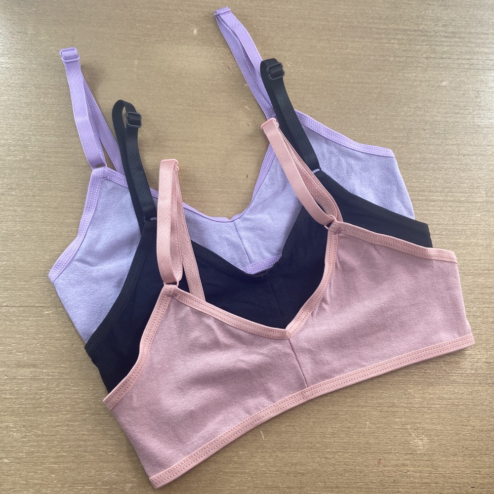 Kit com 3 Suti� Menina Mo�a Sem Bojo � Cores Sortidas Cores Sortidas