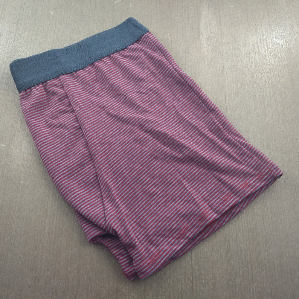 Cueca Boxer de Algodo Vermelho/Risca