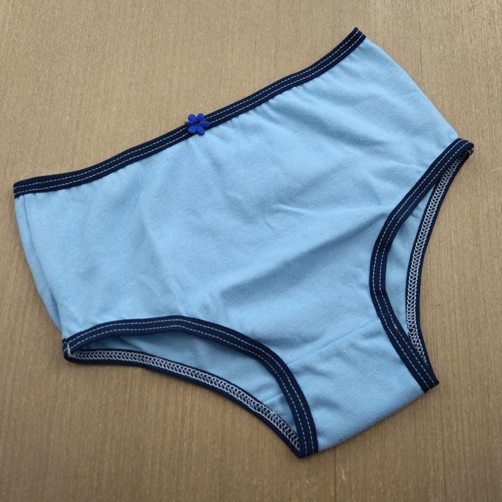 Calcinha Infantil em Algodo  Vis Azul  Marinho / Azul Beb