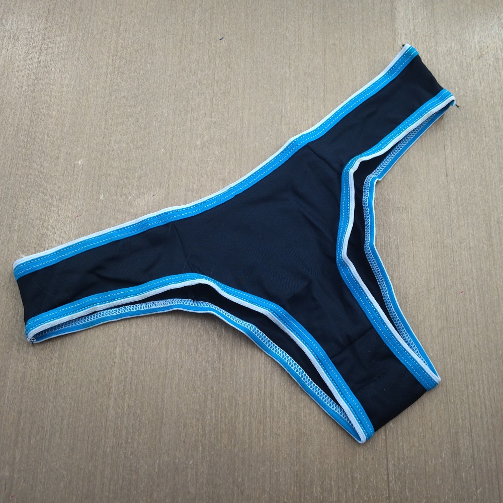 Tanga Mila Preto/Azul e Branco