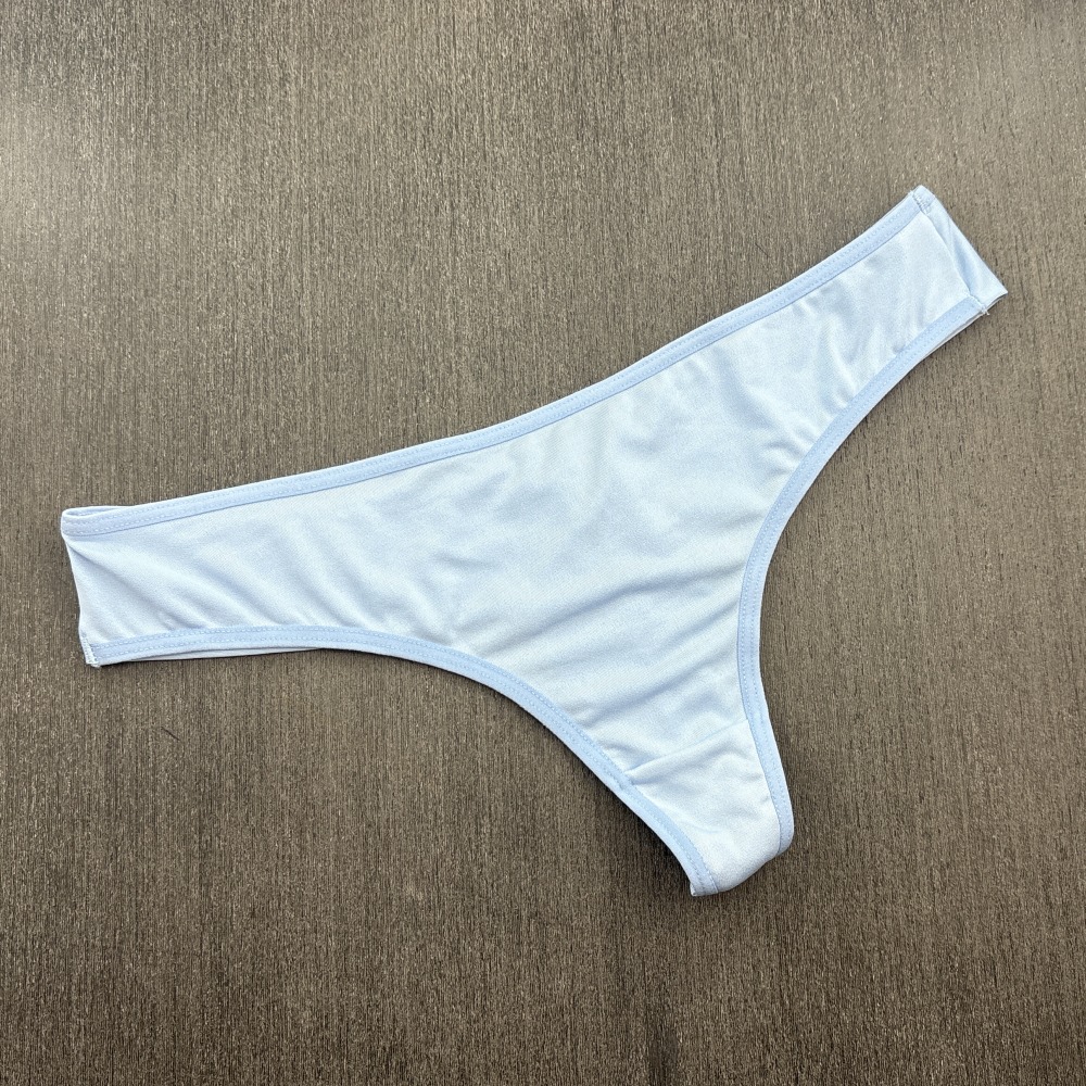 Calcinha Fio Duplo em Microfibra de Poliéster Azul Bebê Calcinha Fio Duplo em Microfibra de Poliéster Azul Bebê