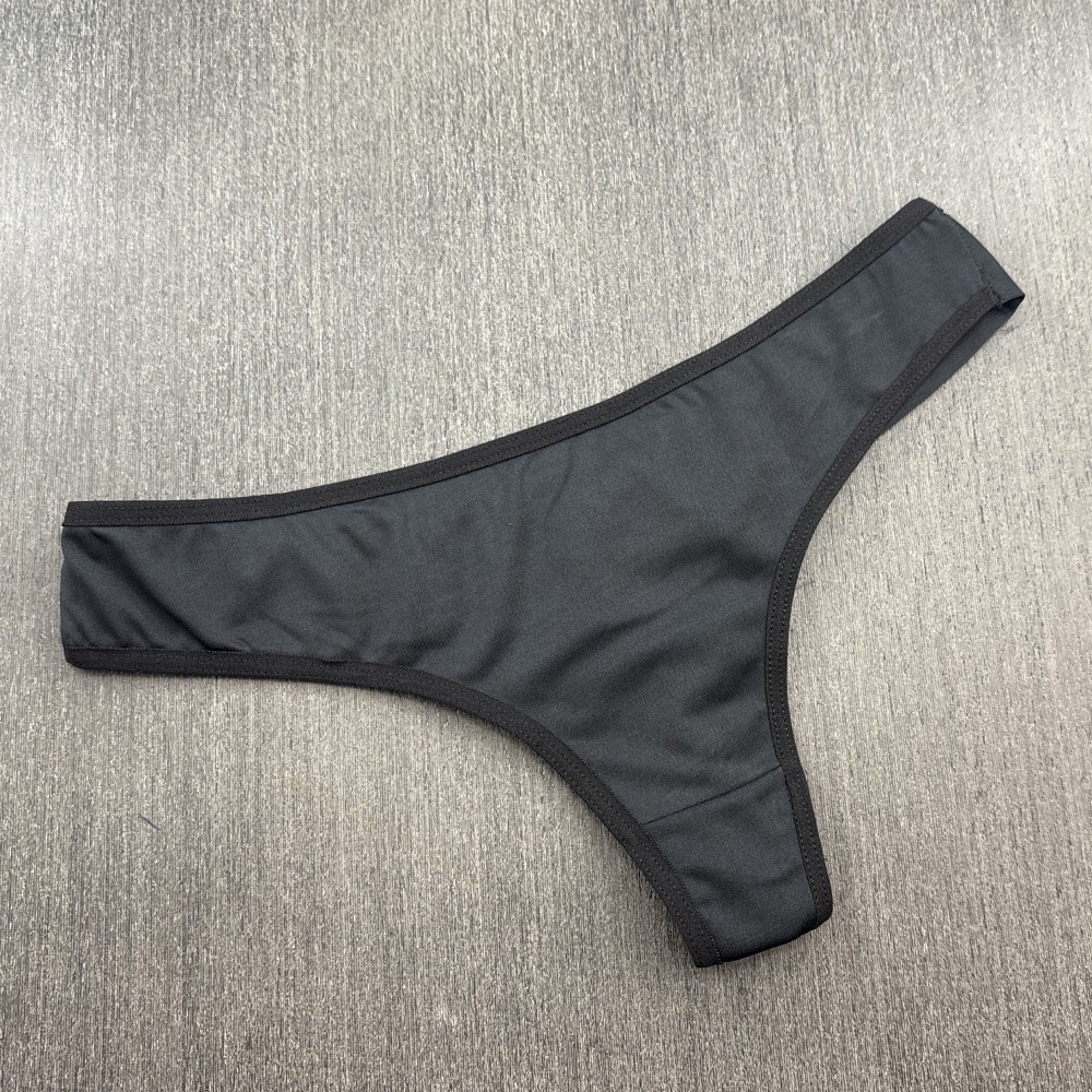 Calcinha Fio Duplo em Microfibra de Poliéster Preto Calcinha Fio Duplo em Microfibra de Poliéster Preto