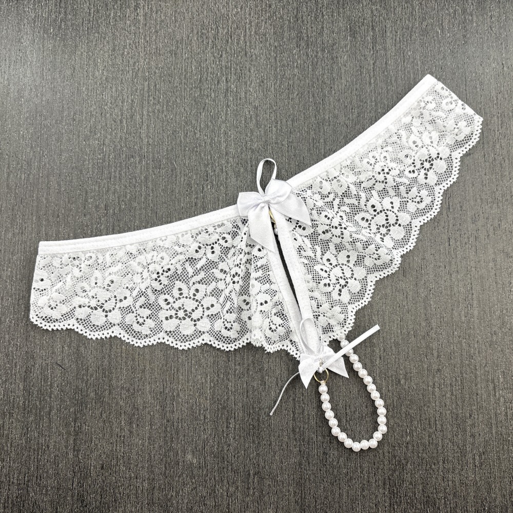 Tanga Fio Prola Branco