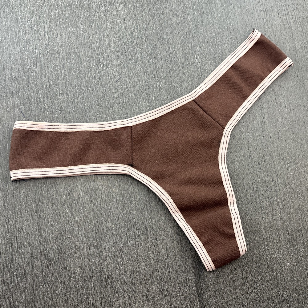 Tanga Fio Cotton Lisa Vis Romance/Castanho