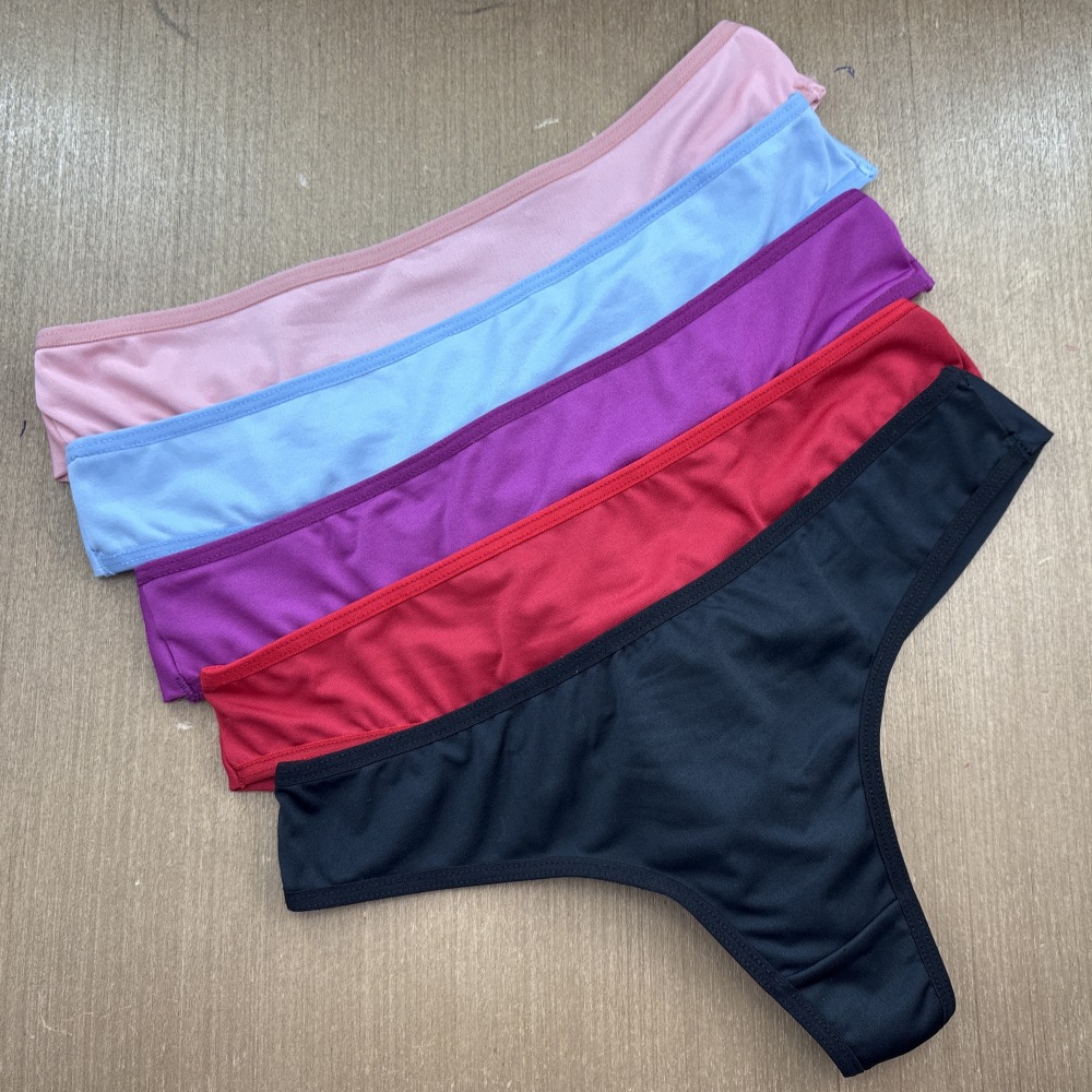 Kit Tanga Fio Duplo 5 Unidades Cores Sortidas