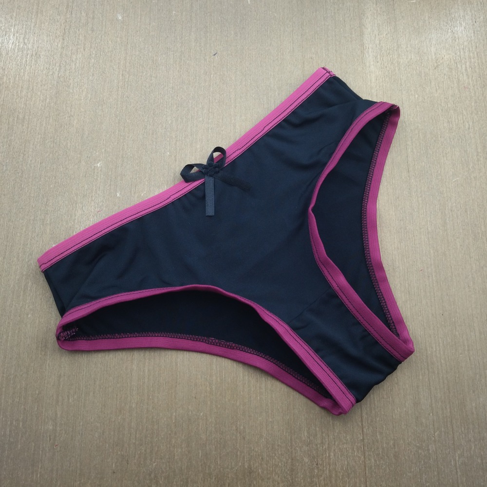 Calcinha em Microfibra Lisa Vis Fcsia/ Preto