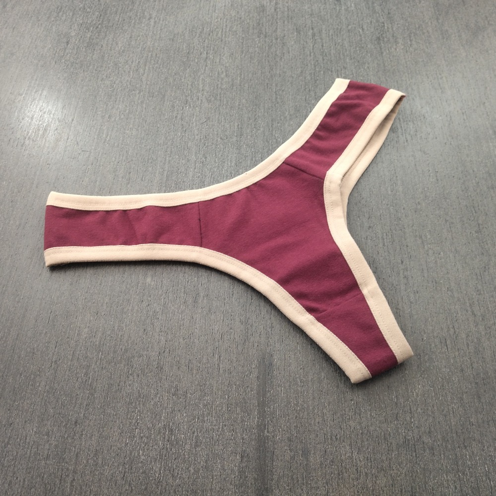 Tanga Fio Cotton Lisa Vi�s Chocolate/ Vinho