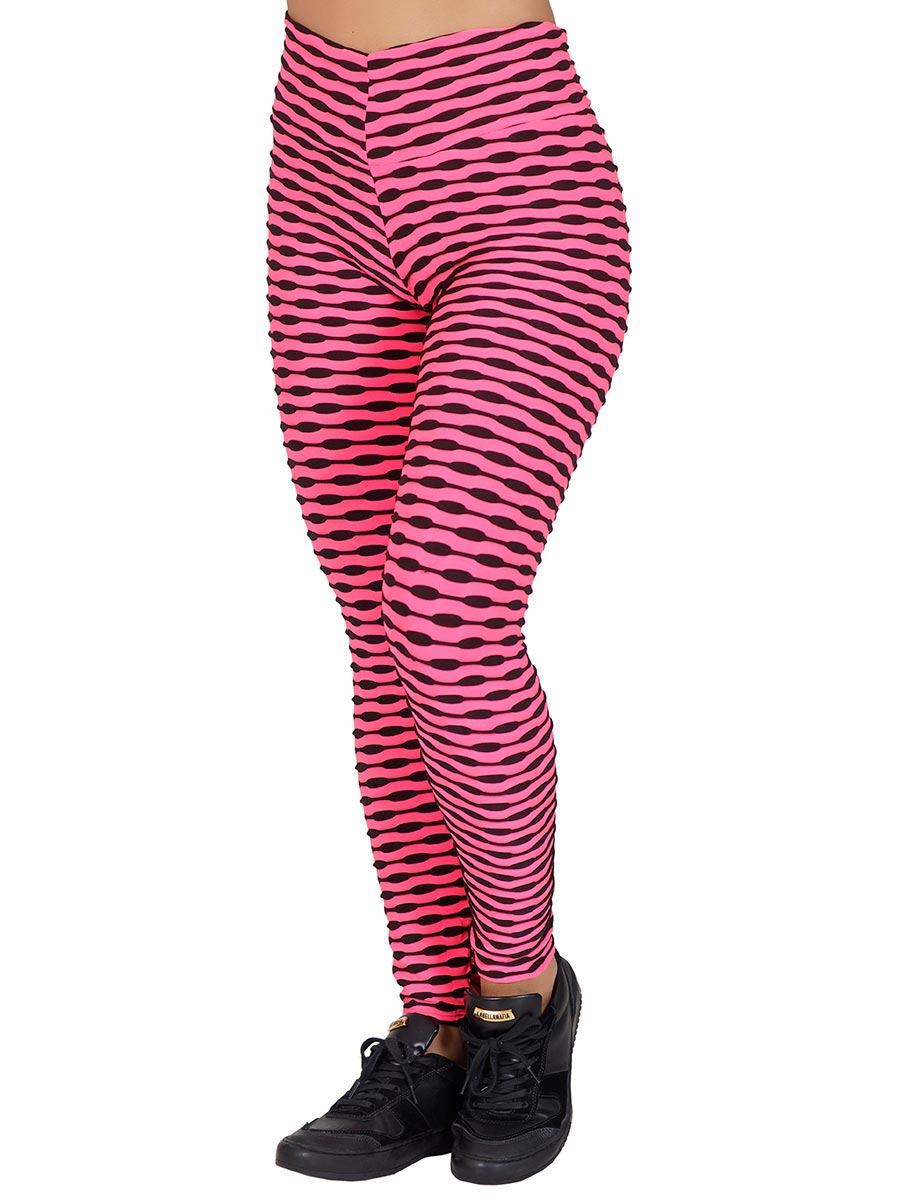 Cala Tecido Bolha Multicollor Rosa Neon