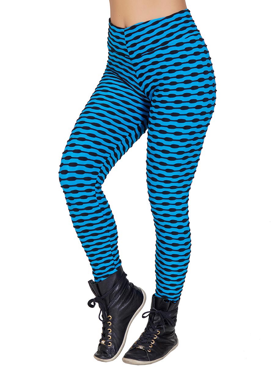 Cala Tecido Bolha Multicollor Azul