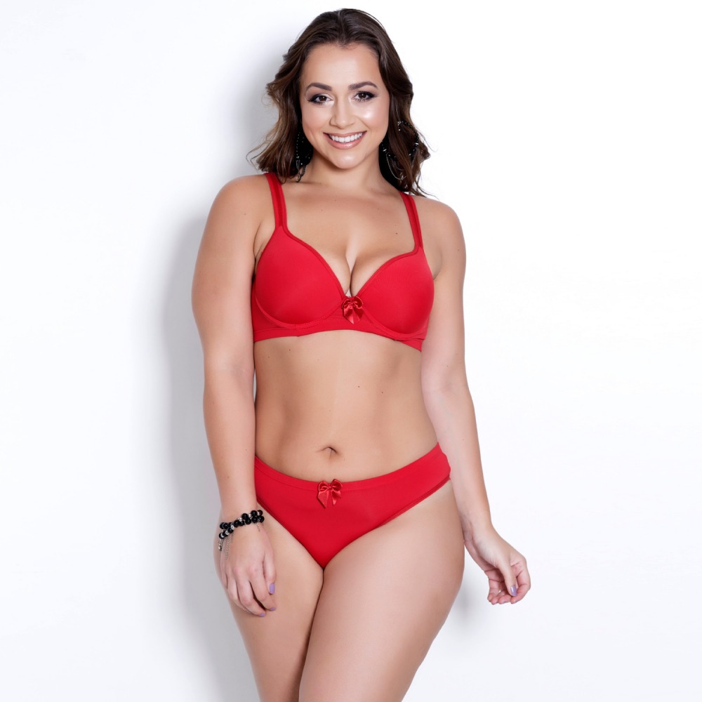 Conjunto Bsico Plus Size em Microfibra 