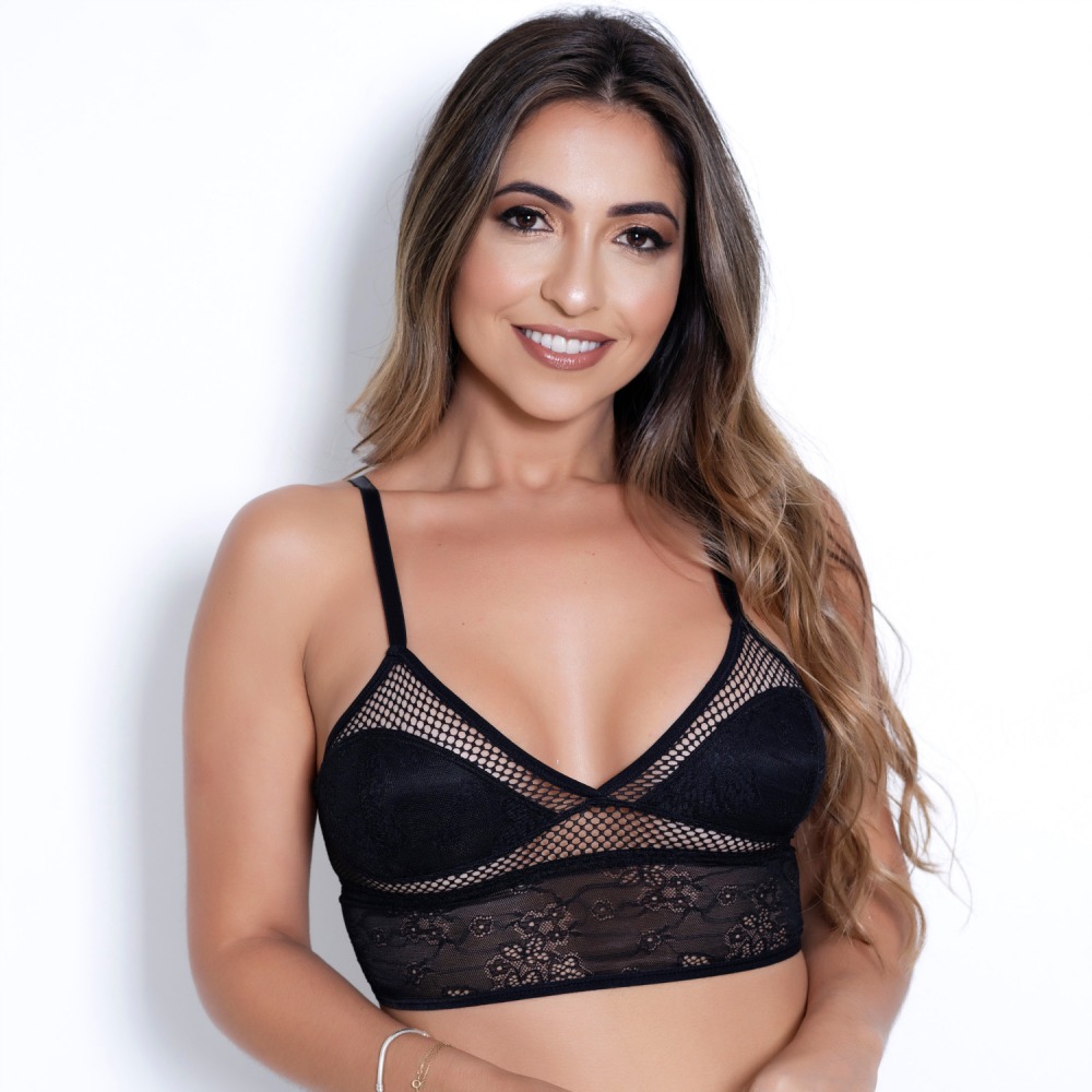 Top Laise e Tela Sem Bojo e sem Aro