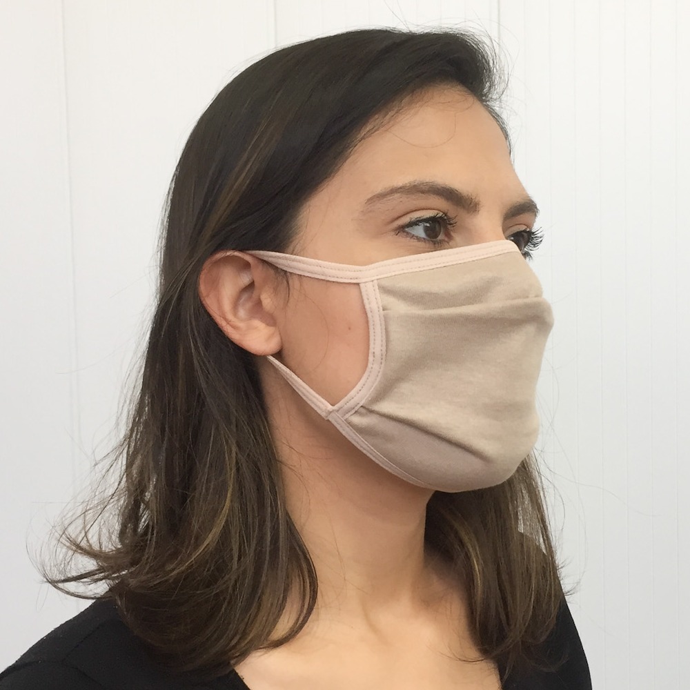 Kit com 3 Mscaras Dupla de Algodo Modelo Cirrgico Lisa