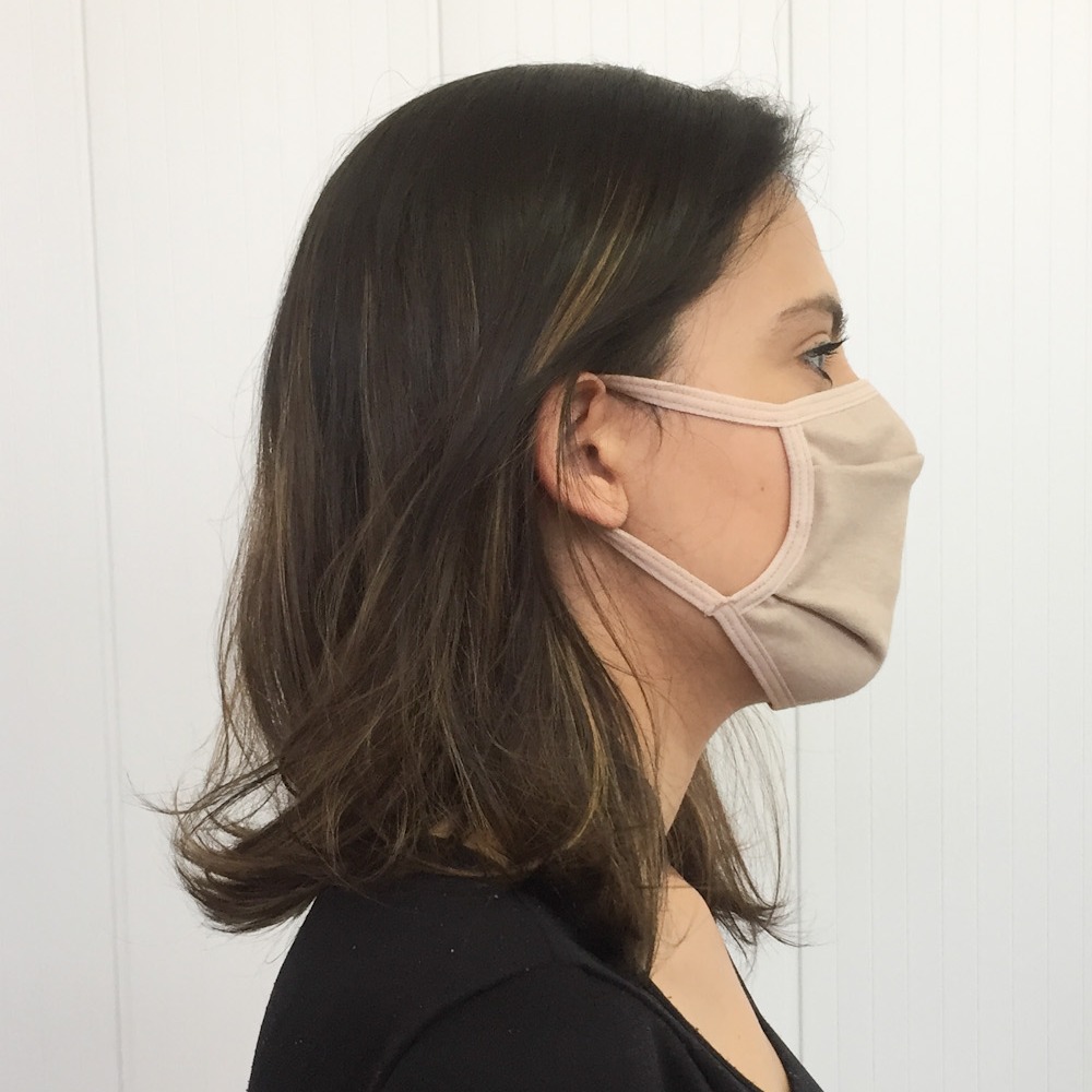 Kit com 3 Mscaras Dupla de Algodo Modelo Cirrgico Lisa