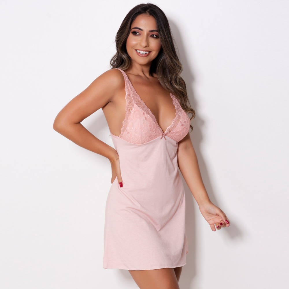 Camisola Bsica Renda no Bojo