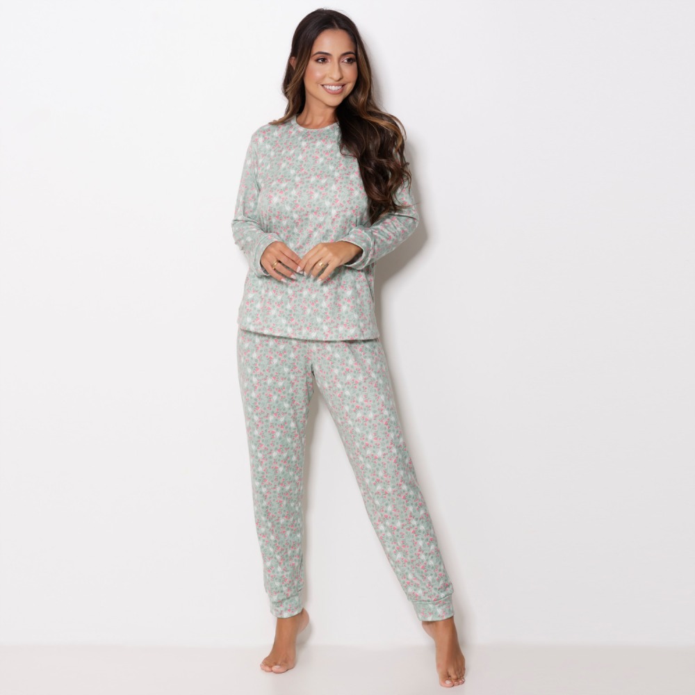 Pijama Suede Estampado