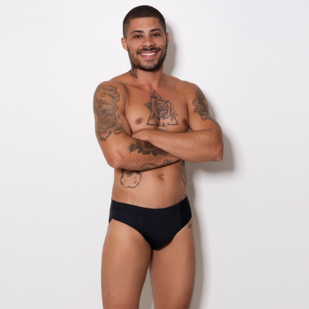 Cueca em Microfibra Elstico Embutido Largo