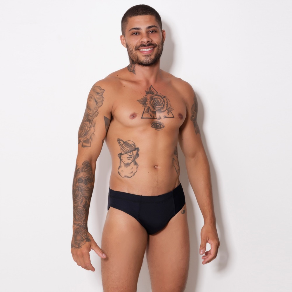 Cueca em Microfibra Elstico Embutido Largo