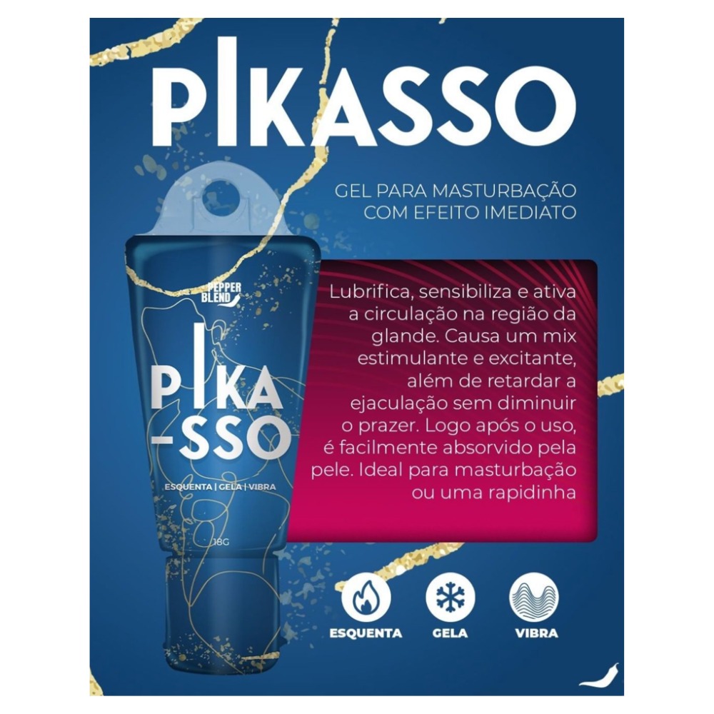 Pikasso Excitante Masculino - Gel Comestvel 