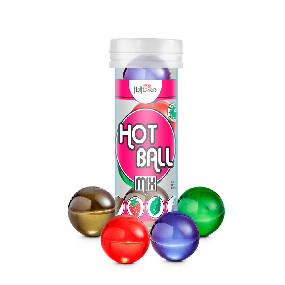 Bolinha Hot Ball Beija Muito Mix Com 4 Unid.