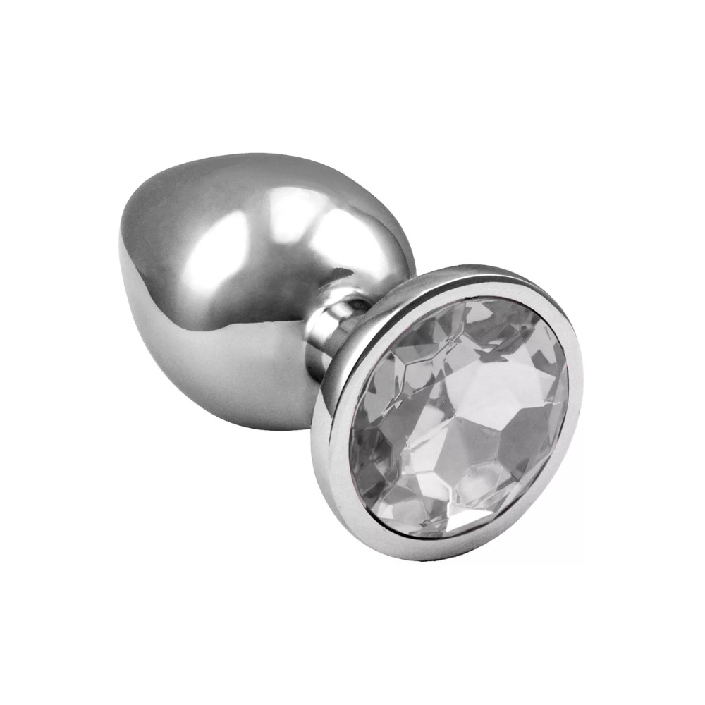Plug Anal de Ao Inoxidvel Cnico com Cristal