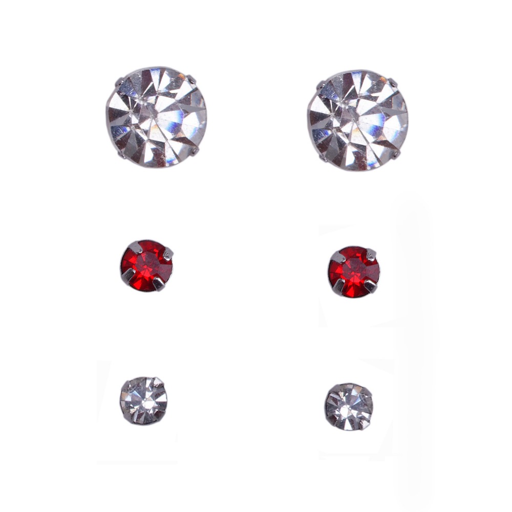 Kit com 3 Pares Brincos de Ponto de Luz