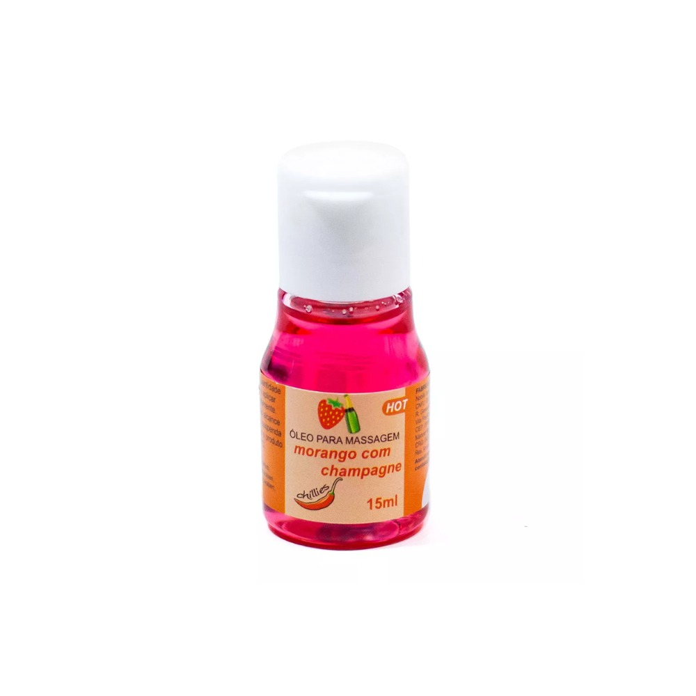 Morango com Champagne Hot leo para Massagem Comestvel