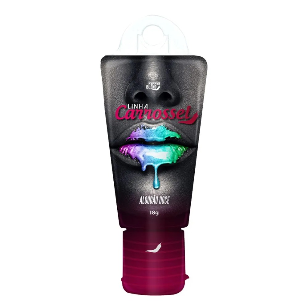 Carrossel Gel Lubrificante Comestvel Algodo Doce Com Efeito Glitter