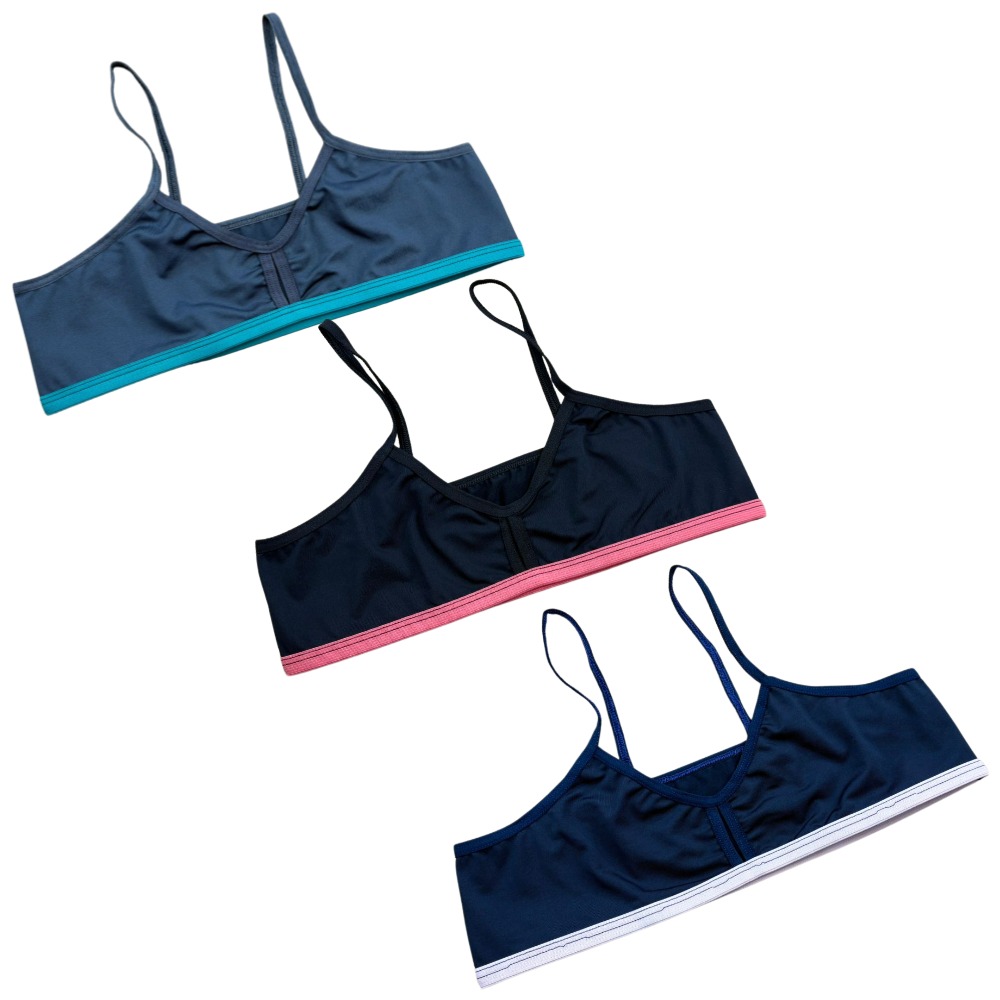 Kit 3 Top Juvenil sem Bojo